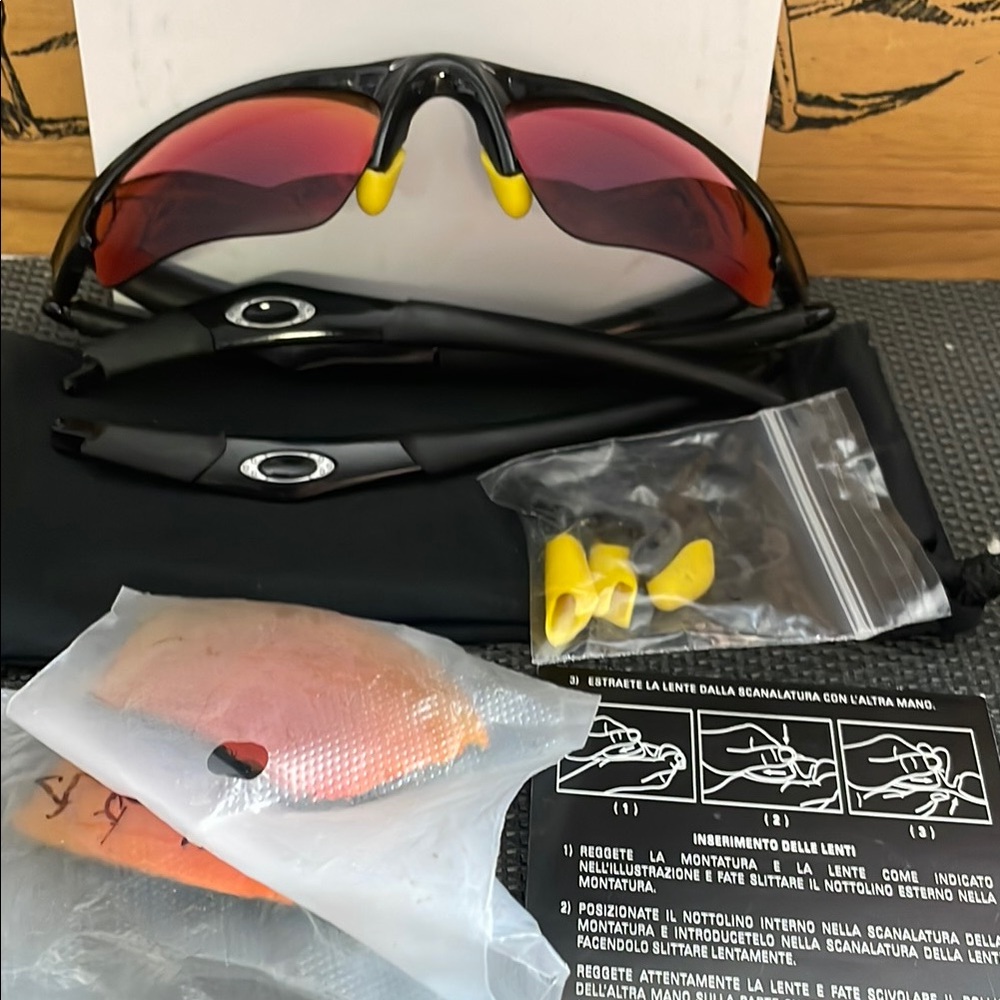 Oakley Half Jacket sunglasses and kit.